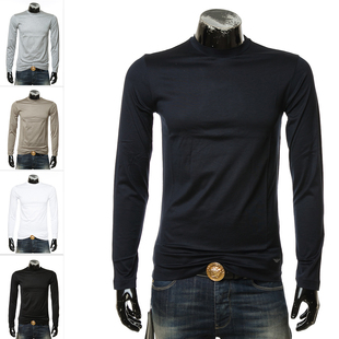 弹力T恤8N1TE9 Armani 男鹰标丝光棉修身 海外直邮 1JUVZ 阿玛尼EA