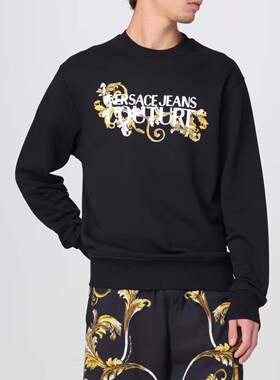 Versace/范思哲VJ 男士奢潮印花时尚纯棉套头卫衣 78GAIC06 CF00C