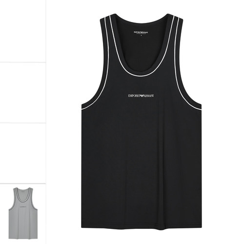 阿玛尼男士鹰标修身弹力背心T恤