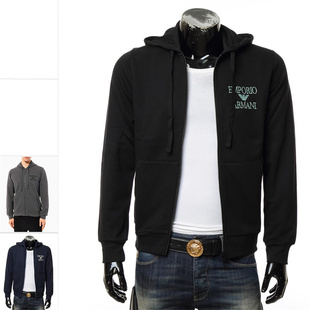111784 Armani 卫衣外套 男鹰标毛里保暖连帽开衫 3F571 阿玛尼EA