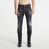 D2次方男做旧破洞水洗修身 长裤 牛仔裤 DSQUARED2 S74LB1724 S30357
