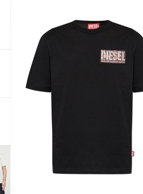 Diesel迪赛 海外直邮 男士潮牌时尚休闲圆领短袖T恤 A17257 0AGRI
