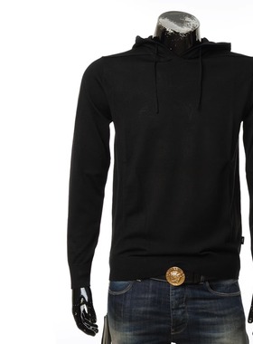 Armani/阿玛尼EA 男士时尚绵羊毛保暖连帽外套毛衣 8N1MUW 1MJWZ