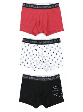 Karl Lagerfeld卡尔拉格斐 男老佛爷潮牌3件装四角内裤 245M2104