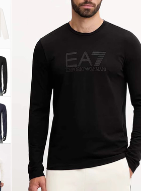 Armani/阿玛尼EA7 男士鹰标修身休闲长袖T恤 7M000900 AF10373