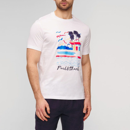 PAUL & SHARK鲨鱼 正品 男士时尚潮流休闲纯棉短袖T恤 24411109