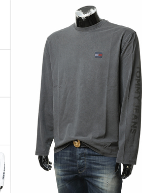 Tommy Jeans 汤米·希尔费格 男士做旧休闲长袖T恤 DM0DM21976
