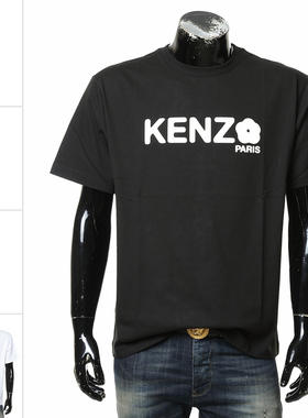 KENZO高田贤三男士时尚潮牌小花宽松简约圆领短袖T恤FF55TS4914SG