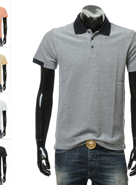 Armani/阿玛尼EA 男士拼色商务休闲短袖POLO衫 EM000571 AF12330