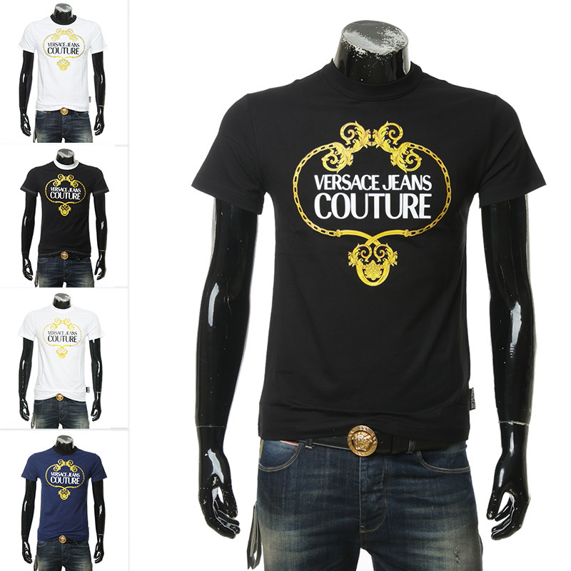 Versace/范思哲VJ 潮流印花上衣男士短袖圆领T恤 B3GVA7EB 30311