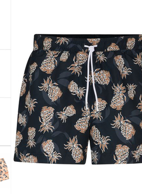 Hugo Boss黑标 男士时尚菠萝休闲短裤沙滩裤 50515718 10260030
