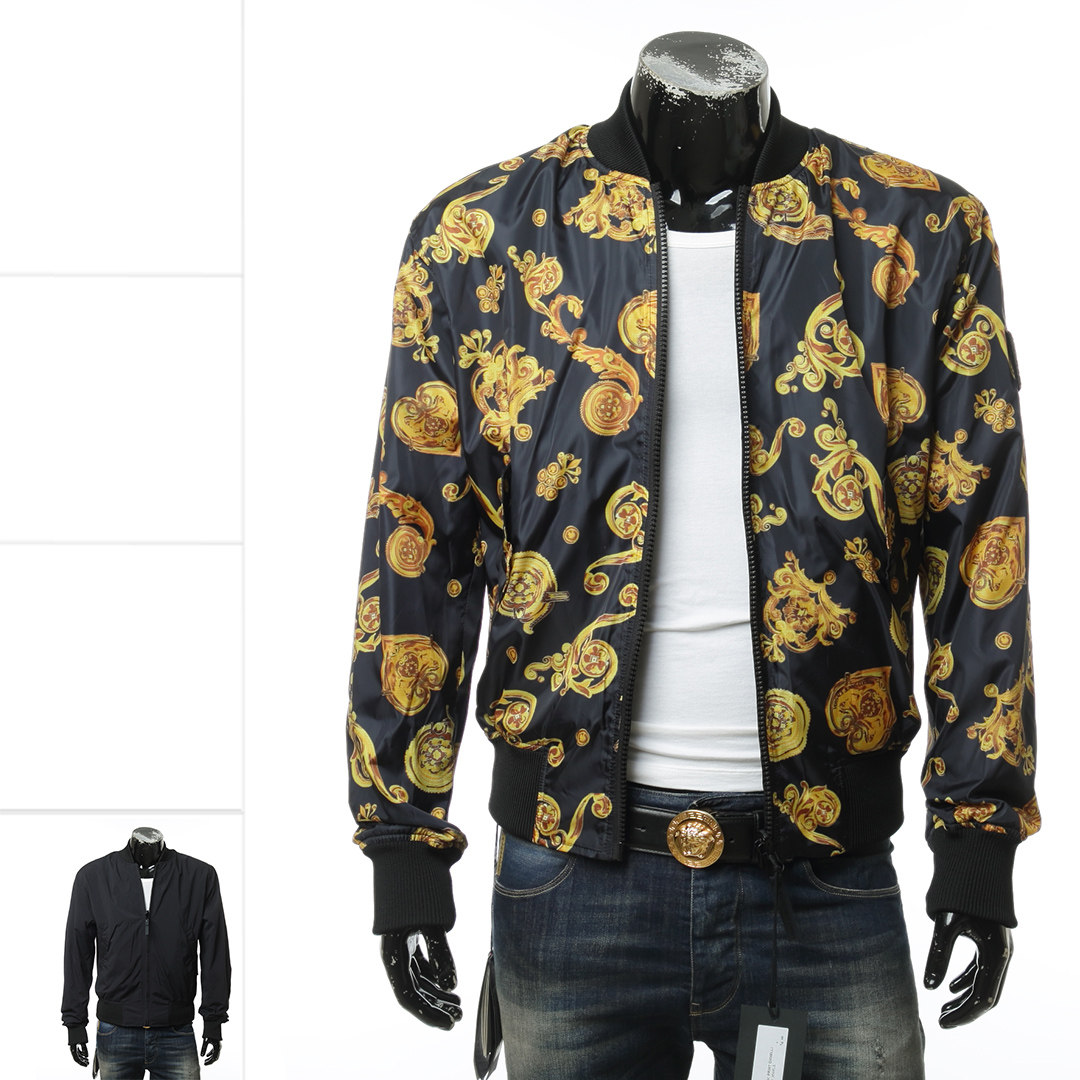 Versace/范思哲VJ 正品 印花男士2面穿外套夹克 C1GVB9B7 25115