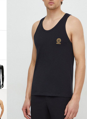 Versace/范思哲经典奢华美杜莎修身弹力男士背心AUU01012 1A10011