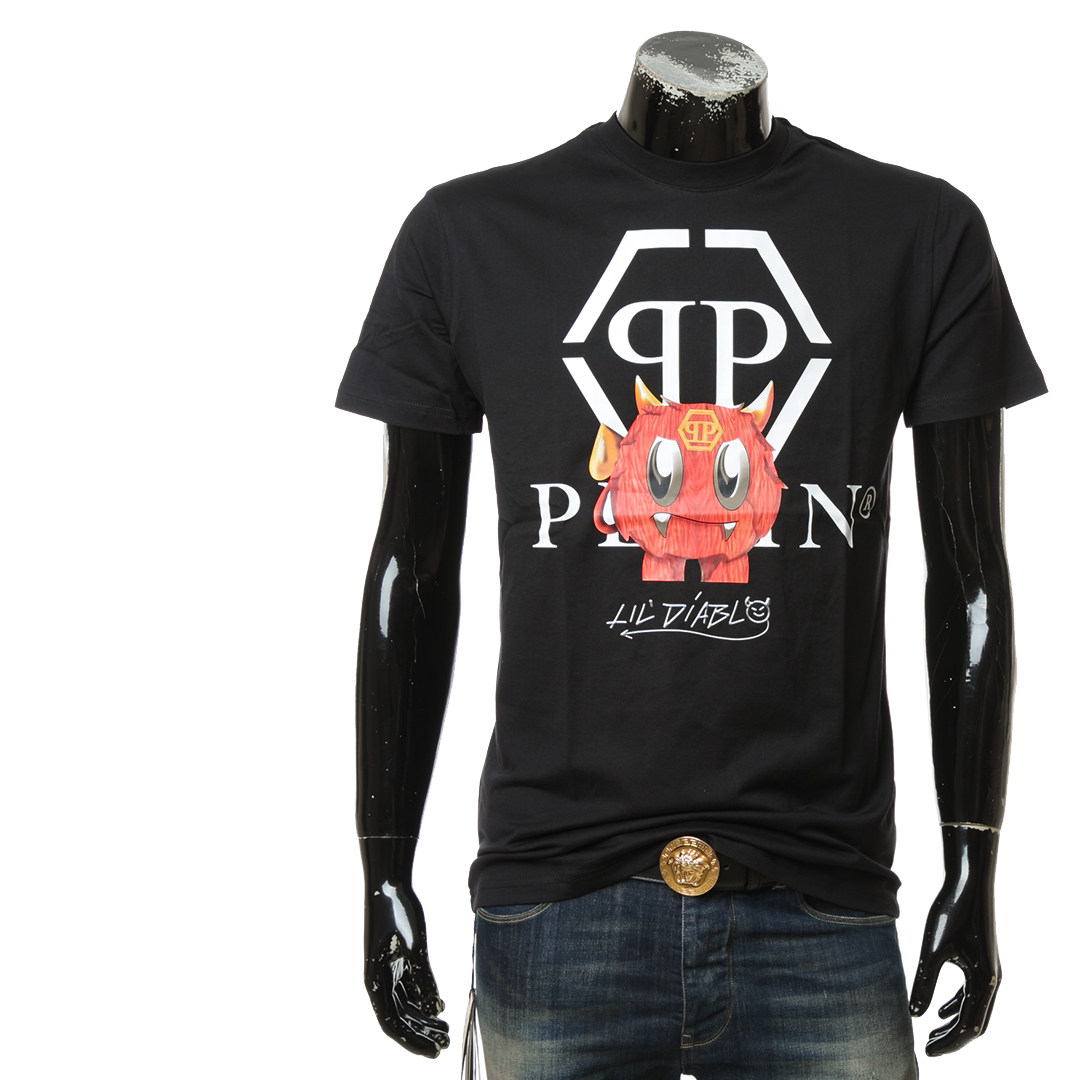 philipp plein pp 男士小恶魔潮牌圆领短袖t恤 mtk5683 pjy002n