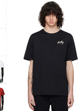 Bally/巴利男士刺绣LOGO时尚潮流休闲纯棉短袖T恤 MJE05J,CO018