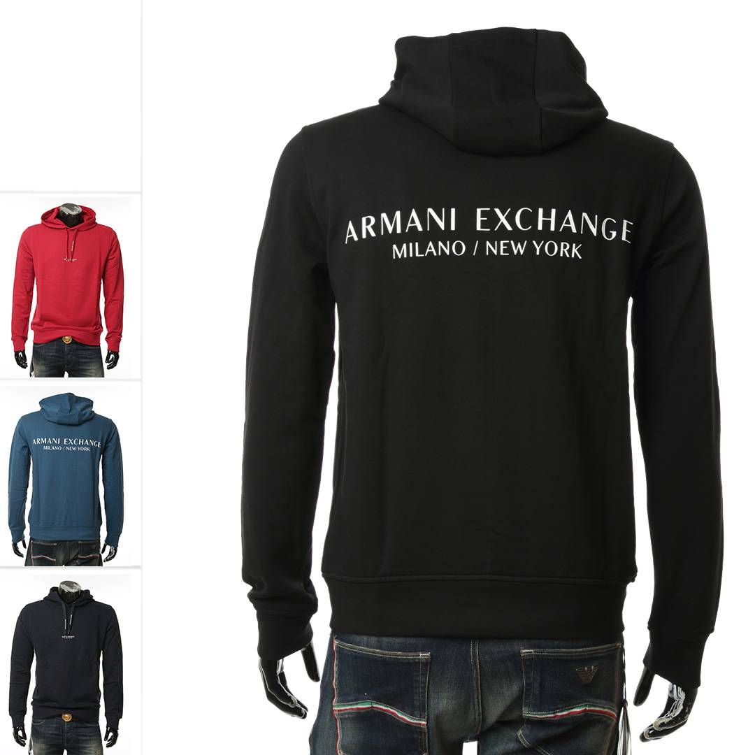 Armani/阿玛尼AX 海外直邮 男士休闲套头连帽卫衣 8NZM94 ZJKRZ