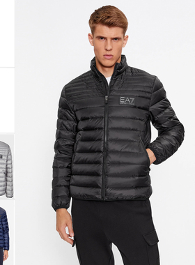 Armani/阿玛尼EA7男士加厚保暖外套纯色羽绒服 6RPB14 PN5ZZ