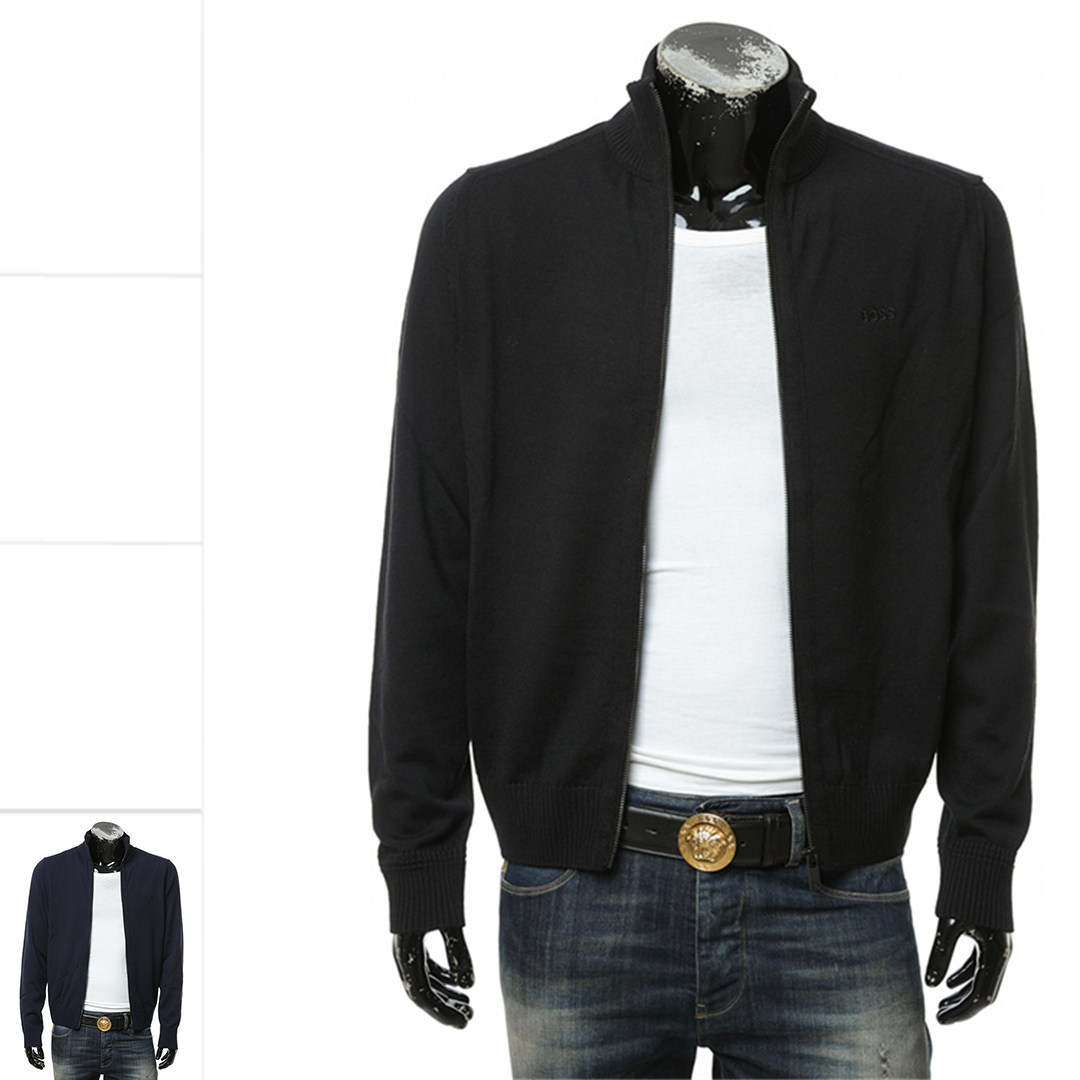 Boss男士羊毛开衫毛衣