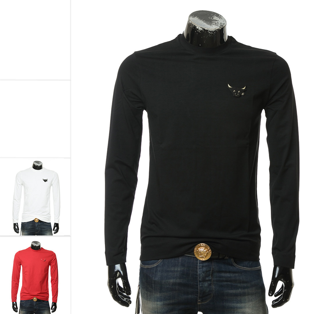 阿玛尼海外直邮男士牛头长袖t恤