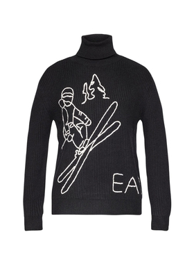 Armani/阿玛尼EA7 男士保暖高领滑雪毛衣针织衫 7M000502 AF19328