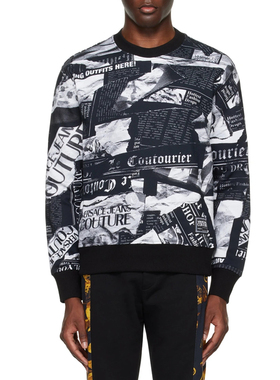 Versace/范思哲VJ 男士奢潮印花时尚圆领套头卫衣 76GAI3R0 FS128