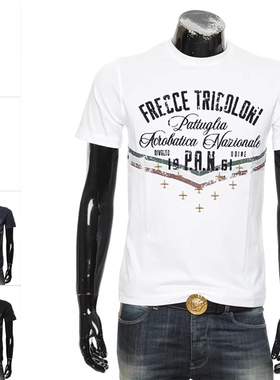 Aeronautica Militare AM空军 男士休闲纯棉短袖T恤241TS2216J641