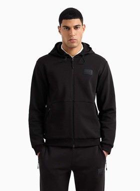 Armani/阿玛尼EA7 男士休闲时尚连帽开衫卫衣 7M000094 AF12116