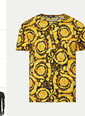 Versace/范思哲男士时尚潮流奢华印花短袖T恤 1000959 1A11188