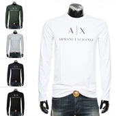 男士 修身 长袖 Armani 8NZTCH 海外直邮 圆领T恤 Z8H4Z 阿玛尼AX