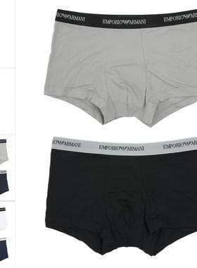 Armani/阿玛尼EA 海外直邮男士2件装平角裤四角内裤 111210 CC717