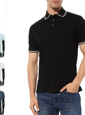 Armani/阿玛尼EA 鹰标男士时尚休闲修身短袖POLO衫 6R1F82,1JTKZ