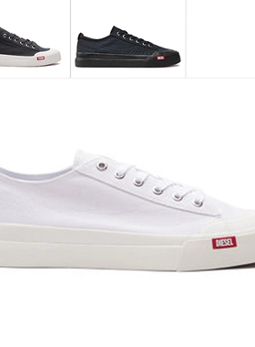 Diesel迪赛 男士潮牌帆布鞋时尚低帮休闲鞋 Y03332 P2994