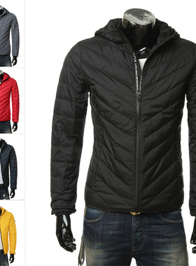 Armani/阿玛尼EA7 轻便连帽保暖外套简约男士羽绒服8NPB07 PNE1Z