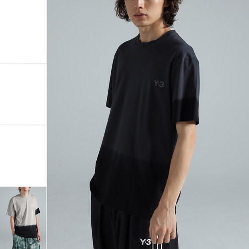 Y-3男士潮牌渐变圆领短袖T恤