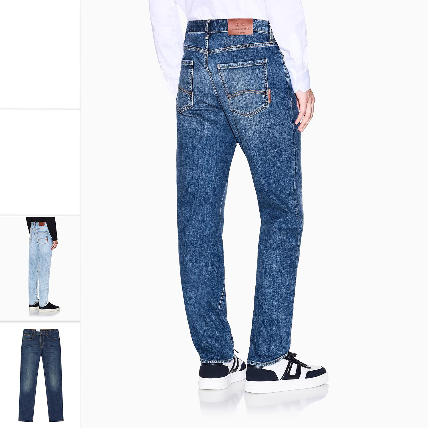 Armani/阿玛尼AX 男士时尚修身水洗长裤牛仔裤 XM000070 AF18811