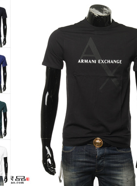 Armani/阿玛尼AX 海外直邮 正品 男士休闲短袖T恤 8NZT76 Z8H4Z