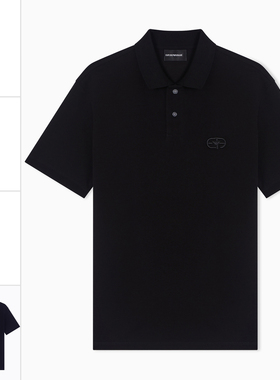 Armani/阿玛尼EA 男士刺绣鹰标纯棉短袖POLO衫 EM004579 AF13742