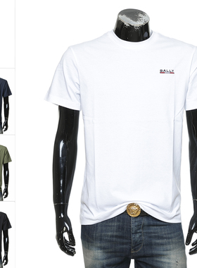 Bally/巴利轻奢大牌绣标男士时尚简约短袖圆领T恤 MOU0E4 CO478