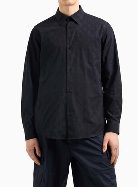 Armani/阿玛尼AX 男士时尚休闲修身长袖衬衫 XM000197 AF12179