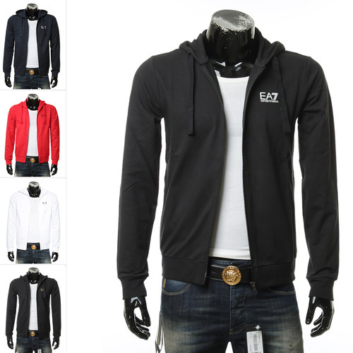 阿玛尼海外男士纯色开衫卫衣