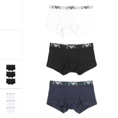 阿玛尼EA 四角内裤 海外直邮3件装 Armani 男士 平角裤 111357 CC715