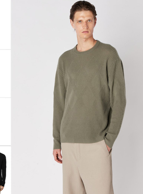 Armani/阿玛尼EA 男士简约羊绒保暖毛衣针织衫 6R1MV3 1M03Z