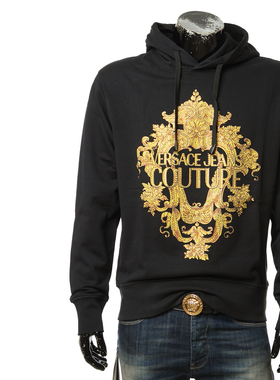 Versace/范思哲VJ 男士时尚奢华烫钻连帽套头卫衣73GAIP02 CF01P