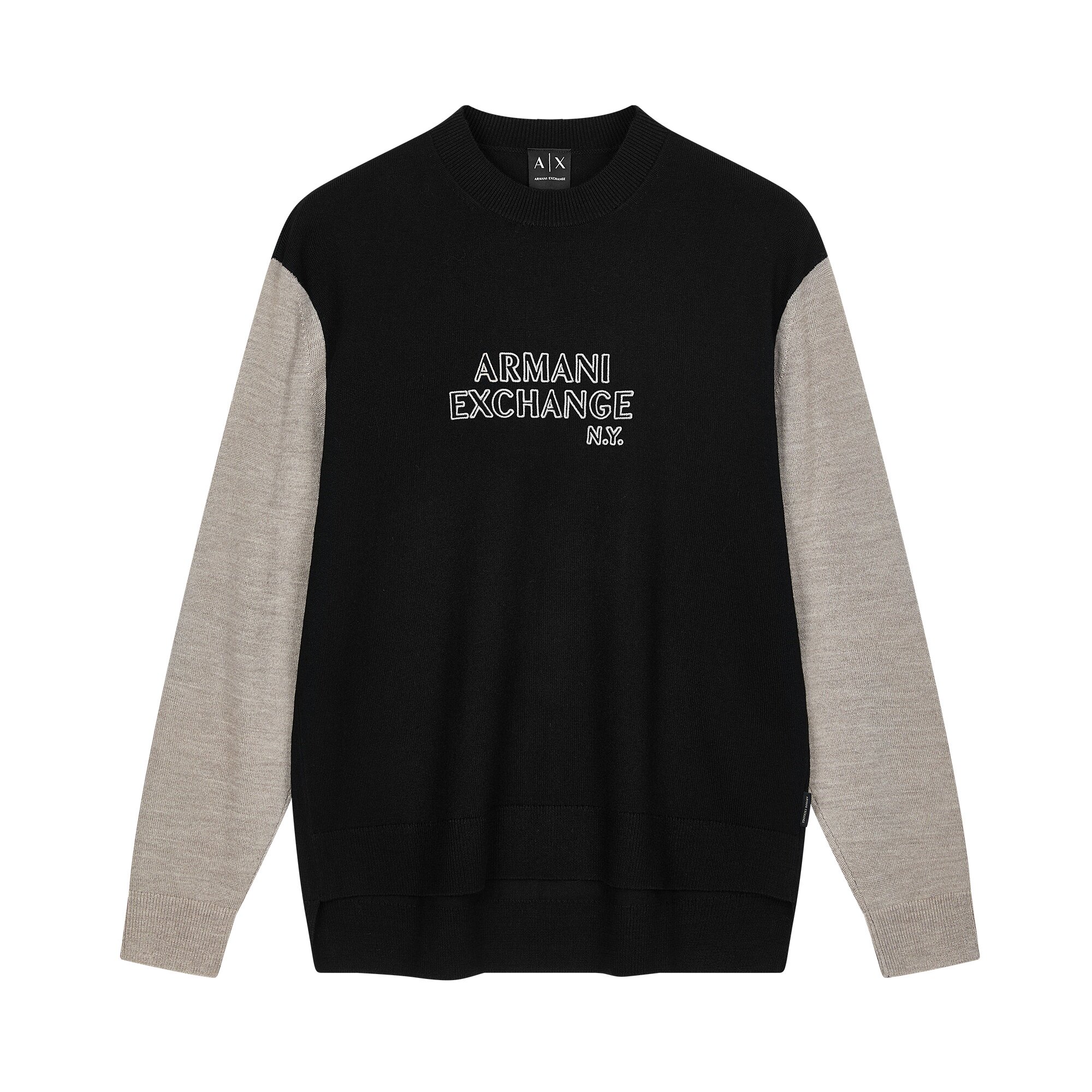 Armani/阿玛尼AX 男士时尚休闲潮拼色保暖毛衣 XM001811 AF14007