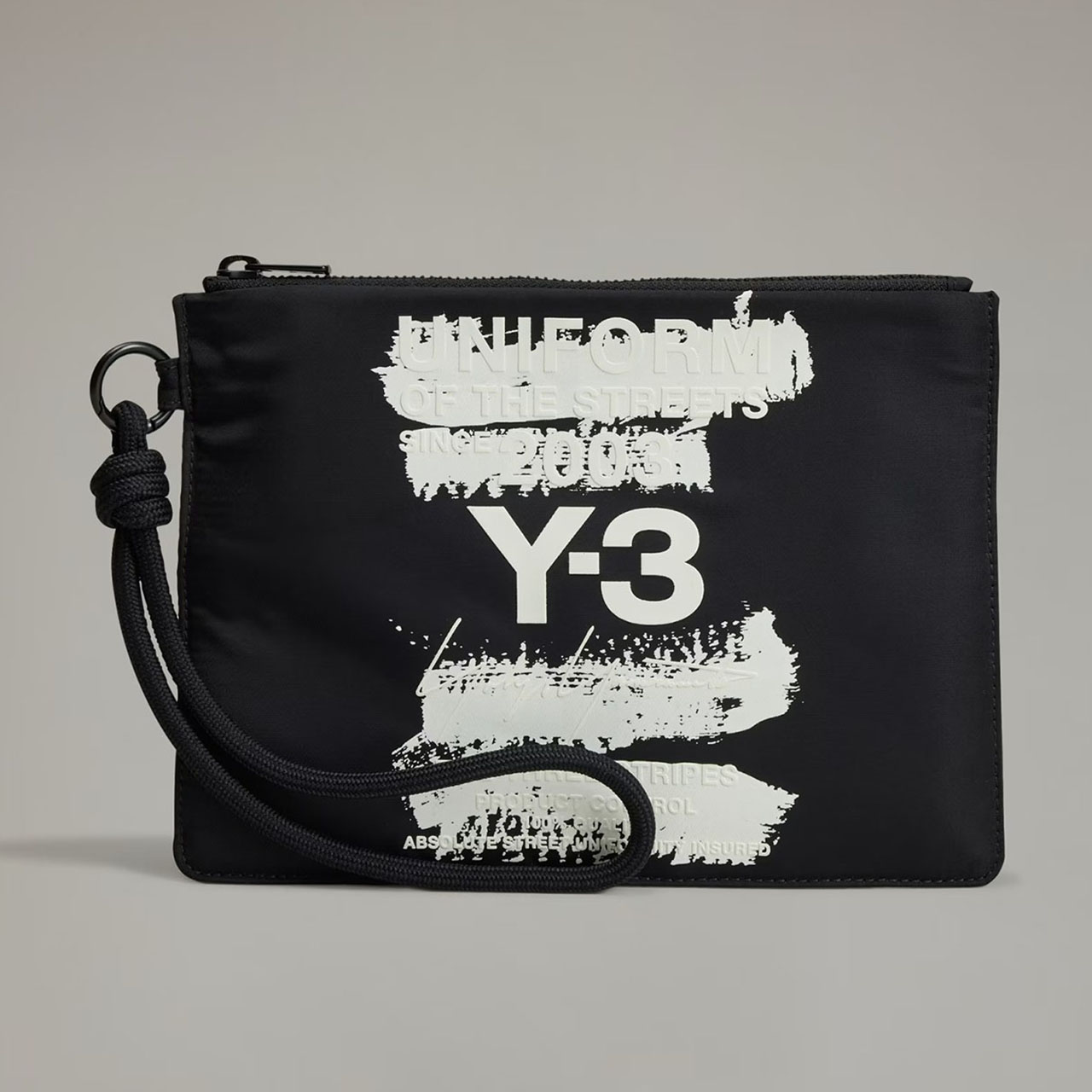 Y-3潮牌男士时尚字母涂鸦手拿包