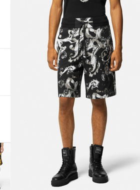 Versace/范思哲VJ 男士潮牌奢华印花短裤休闲裤 76GAD3B0 FS127