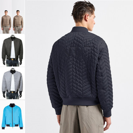 Armani/阿玛尼EA 男士时尚休闲棉保暖2面穿夹克外套 6D1B71 1NUAZ