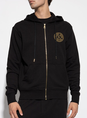 Versace/范思哲VJ 男士奢潮金标简约连帽开衫卫衣 77GAIT00 CF00T