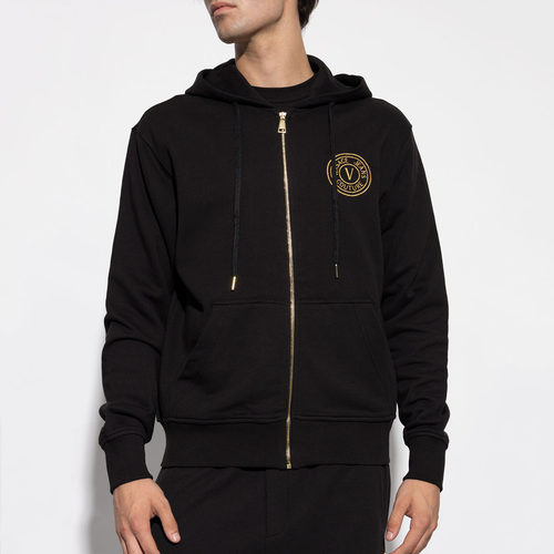 范思哲男士奢潮金标连帽开衫卫衣