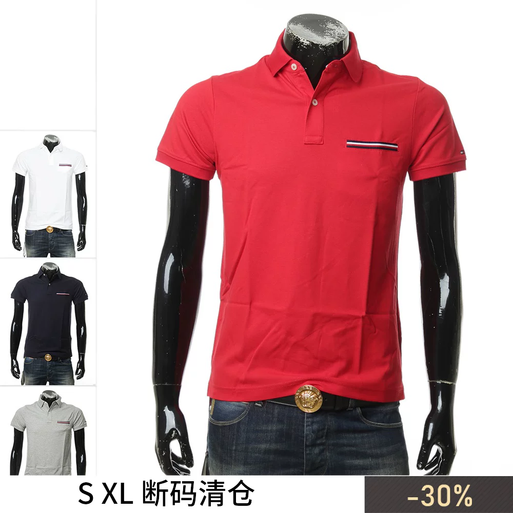 TOMMY HILFIGER Tommy Hill Ferig Мужчины повседневная футболка поло короткий рукав mw0mw13156